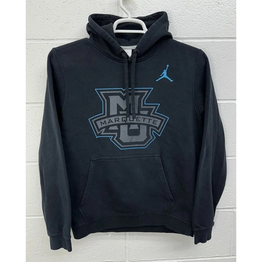 Marquette University Air Jordan Mens Hoodie Black Size Small